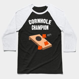 Cornhole Champion Funny Bean Bag Toss Baseball T-Shirt